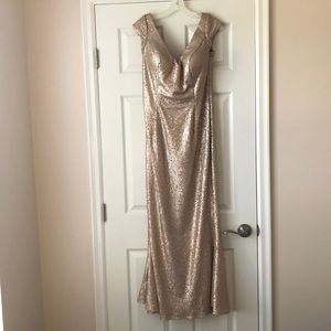 Bari Jay Champagne Bridesmaids Dress